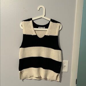 Zara Monochrome Knit Vest